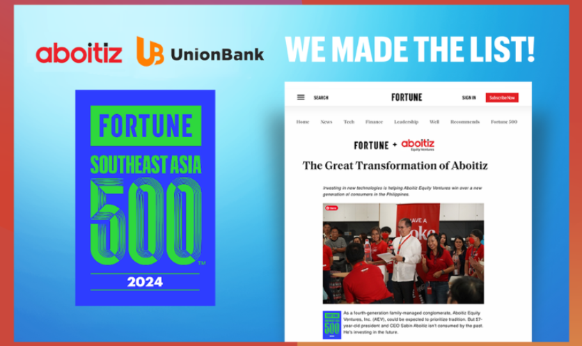 ABOITIZ LANDS ON INAUGURAL 2024 FORTUNE SOUTHEAST ASIA 500 LIST