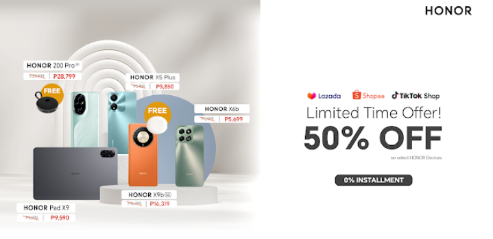 HONOR PayDay Deals: Up to 50% off gadgets and 0% interest on installment
