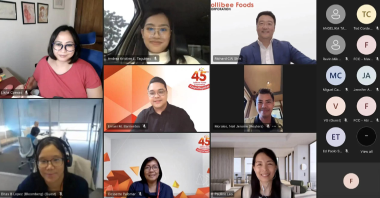 JOLLIBEE GROUP CFO CONDUCTS MEDIA BRIEFINGS FOR JFC QUARTERLY RESULTS