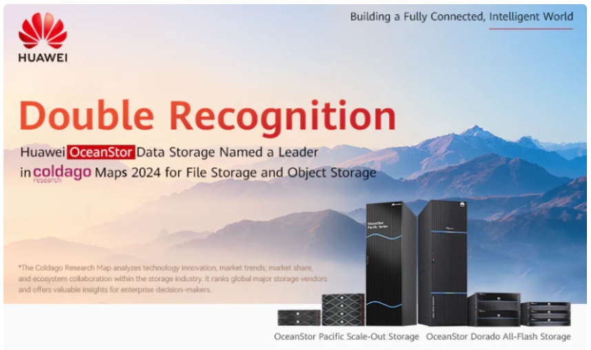 Dual Leadership Recognition Huawei Named a Leader in Coldago Research Maps 2024 for File Storage and Object Storage