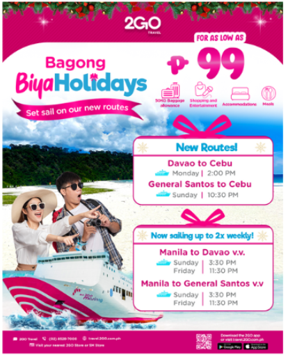 2GO Travel Launches New Routes and More Frequent Sailings for the Holidays