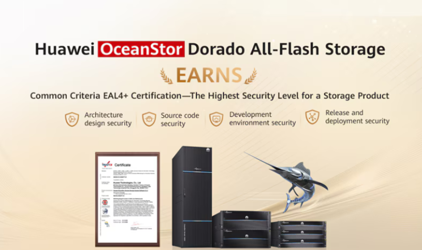 Huawei OceanStor Dorado All-Flash Storage Earns CC Certification, the Highest Storage Device Security Standard