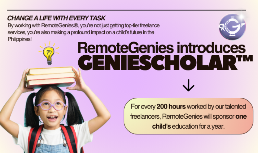 RemoteGenies Launches GenieScholar™ Initiative to Sponsor Children’s Education in the Philippines